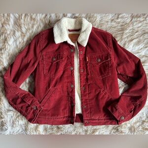 Levi's Red Sherpa-Lined Jacket